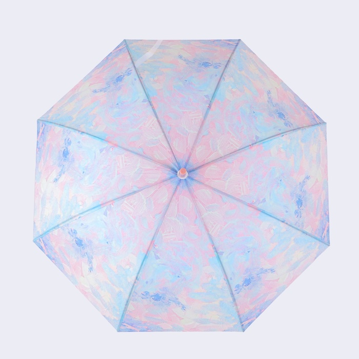 Зонт - трость полуавтоматический «Нежность», 8 спиц, R = 47 см, цвет МИКС