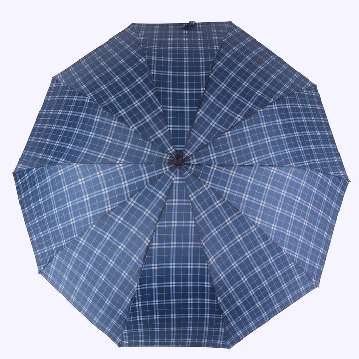 Зонт полуавтоматический «Клетка», 10 спиц, R = 60 см, цвет МИКС