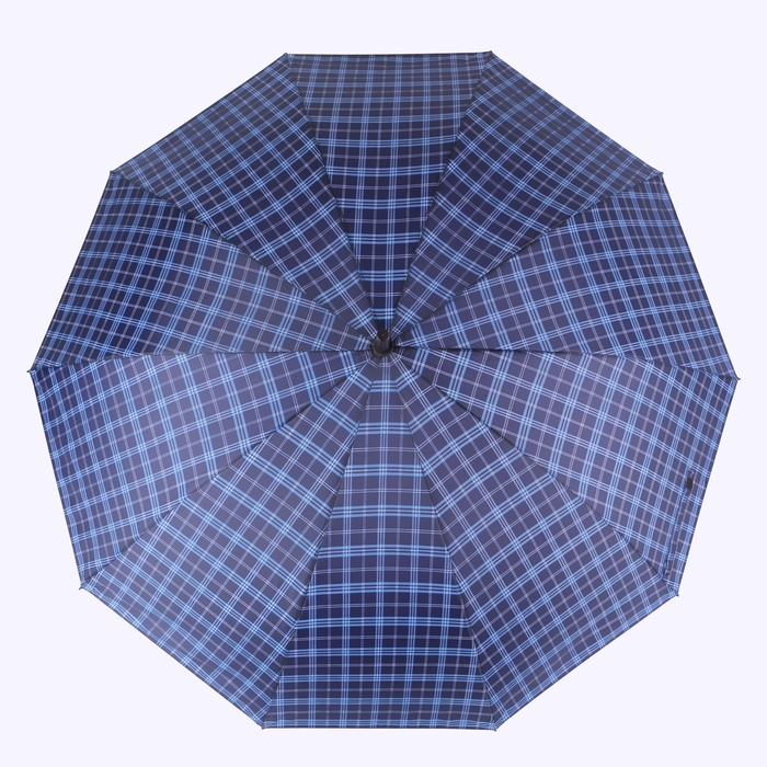 Зонт полуавтоматический «Клетка», 10 спиц, R = 60 см, цвет МИКС