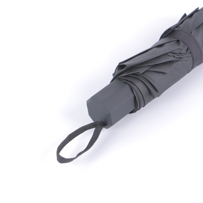 Зонт механический «Однотон», эпонж, 4 сложения, 10 спиц, R = 53 см, цвет чёрный