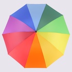 Зонт механический «Радуга», эпонж, 4 сложения, 10 спиц, R = 50 см, разноцветный - Фото 5