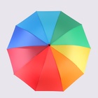 Зонт механический «Радужный», эпонж, 4 сложения, 10 спиц, R = 64 см, разноцветный - Фото 5