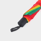 Зонт механический «Радужный», эпонж, 4 сложения, 10 спиц, R = 64 см, разноцветный - Фото 7