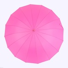 Зонт - трость полуавтоматический «Однотон», эпонж, 16 спиц, R = 53 см, цвет МИКС - Фото 12