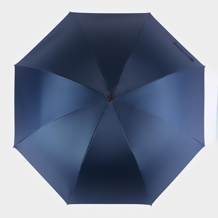 Зонт - трость полуавтоматический, «Однотонный», 8 спиц, R = 61 см, цвет синий