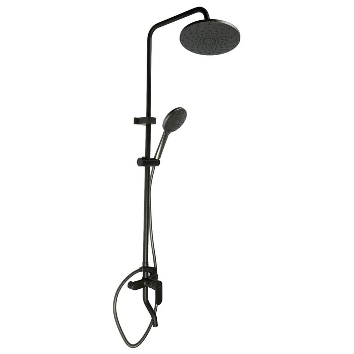 УЦЕНКА Душевая система ZEIN Z1015, тропическая и ручная лейка, шланг 150 см, графит - Фото 1