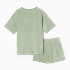 Костюм детский (футболка, шорты) KAFTAN Plushy р.30 (98-104), зеленый 10323125 - фото 14302272