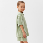 Костюм детский (футболка, шорты) KAFTAN Plushy р.34 (122-128), зеленый 10323127 - фото 14302279