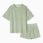 Костюм детский (футболка, шорты) KAFTAN Plushy р.34 (122-128), зеленый 10323127 - фото 14302274