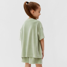 Костюм детский (футболка, шорты) KAFTAN Plushy р.36 (134-140), зеленый - фото 23925510