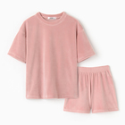 Костюм детский (футболка, шорты) KAFTAN Plushy р.36 (134-140), розовый - Фото 5