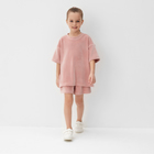 Костюм детский (футболка, шорты) KAFTAN Plushy р.36 (134-140), розовый - Фото 2
