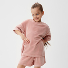 Костюм детский (футболка, шорты) KAFTAN Plushy р.36 (134-140), розовый - Фото 10