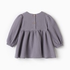 Платье для девочки KAFTAN «Муслин» с длинным рукавом, серое, рост 98-104 см - Фото 14