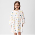 Платье детское с дл. рукавом KAFTAN "Сердечки", р.28 (86-92 см) - фото 24703545