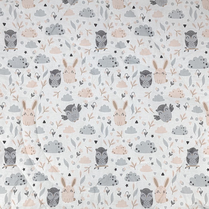 Одеяло детское «Зайчонок», лебяжий пух, размер 110x140 см - фото 1908123860
