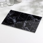 Доска разделочная стеклянная «Черный мрамор», 20х30 см - фото 4438972