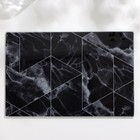 Доска разделочная стеклянная «Черный мрамор», 20х30 см - фото 4438973