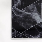 Доска разделочная стеклянная «Черный мрамор», 20х30 см - фото 4438974