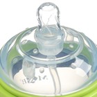 Бутылочка для кормления M&B, широкое горло, Ø70 мм, от 3 мес, 150 мл., силиконовая колба, цвет зеленый - Фото 7