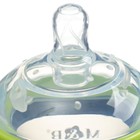 Бутылочка для кормления M&B, ШГ Ø70мм, 150мл., с ручками, силиконовая колба, цвет зеленый - Фото 7