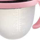 Бутылочка для кормления M&B, широкое горло Ø70 мм, от 3 мес, 150 мл., с ручками, силиконовая колба, розовый - Фото 8