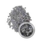 Глиттер пищевой фигурный «Звёзды», серебряные - Фото 2