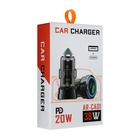 Автомобильное зарядное устройство AR-CA01, USB, Type-C, PD, 20 W, прозрачное, чёрное