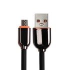 Кабель MicroUSB - USB, 2.4 A, оплётка PVC, 1 метр, чёрный - фото 9629456