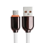 Кабель MicroUSB - USB, 2.4 A, оплётка PVC, 1 метр, белый - фото 9629462