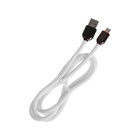 Кабель MicroUSB - USB, 2.4 A, оплётка PVC, 1 метр, белый - фото 9629463