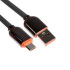 Кабель MicroUSB - USB, 2.4 A, оплётка PVC, 1 метр, серый - фото 9629467