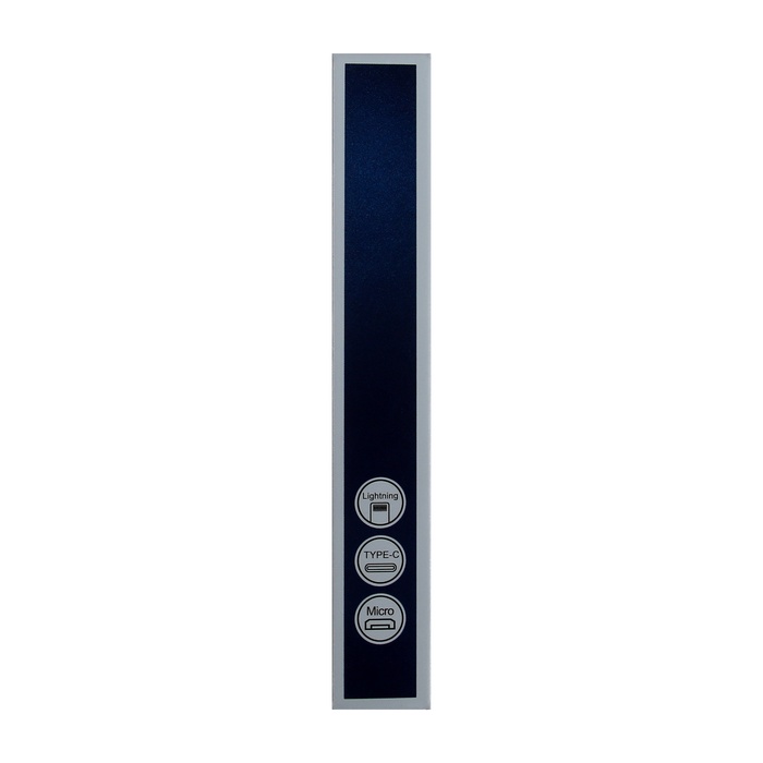 Кабель MicroUSB - USB, 2.4 A, оплётка PVC, 1 метр, серый