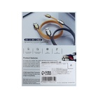 Кабель MicroUSB - USB, 2.4 A, оплётка PVC, 1 метр, серый - фото 9629472