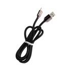 Кабель Type-C - USB, 6 A, оплётка PVC, 1 метр, чёрный - фото 9629475