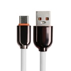 Кабель Type-C - USB, 6 A, оплётка PVC, 1 метр, белый - Фото 2