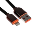 Кабель Lightning - USB, 6 A, оплётка PVC, 1 метр, чёрный - фото 12199928