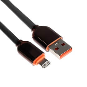Кабель Lightning - USB, 6 A, оплётка PVC, 1 метр, серый