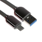 Кабель MicroUSB - USB, 2.4 А, оплётка TPE, морозоустойчивый, 1 метр, серый - фото 321412405