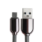 Кабель MicroUSB - USB, 2.4 А, оплётка TPE, морозоустойчивый, 1 метр, серый - Фото 2