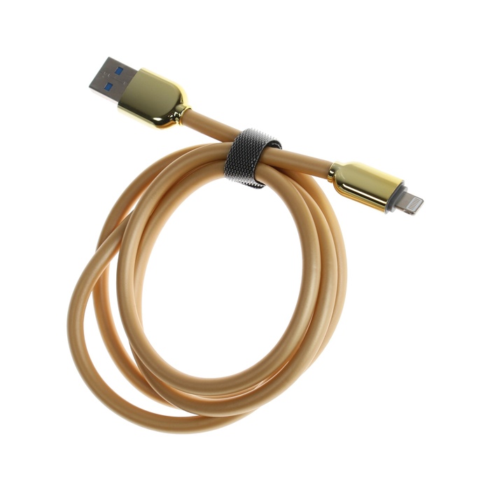 Кабель Lightning - USB, 6 А, оплётка TPE, морозоустойчивый, 1 метр, желтый
