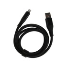 Кабель Lightning - USB, 5 A, оплётка TPE, утолщенный, 1 метр, чёрный - Фото 3