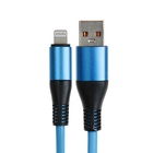 Кабель Lightning - USB, 5 A, оплётка TPE, утолщенный, 1 метр, синий 9940259 - фото 13065434