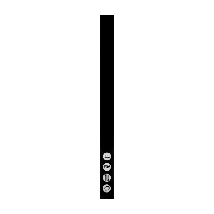 Кабель MicroUSB - USB, 2.1 А, оплётка нейлон, 1 метр, чёрный