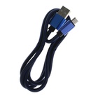Кабель MicroUSB - USB, 2.1 А, оплётка нейлон, 1 метр, синий - Фото 3
