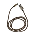 Кабель MicroUSB - USB, 2.1 А, оплётка нейлон, 1 метр, золотистый 9940279 - фото 14302359