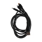 Кабель 3 в 1, MicroUSB/Type-C/Lightning - USB, 3 А, 1.25 метра, чёрный - фото 51547472 Кабель 3 в 1, MicroUSB/Type-C/Lightning - USB, 3 А, 1.25 метра, чёрный - фото 51547472