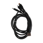 Кабель 3 в 1, MicroUSB/Type-C/Lightning - USB, 3 А, 1.25 метра, чёрный - Фото 3