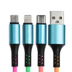 Кабель брелок 3 в 1, MicroUSB/Type-C/Lightning - USB, 2.4 А, разноцветный - Фото 2