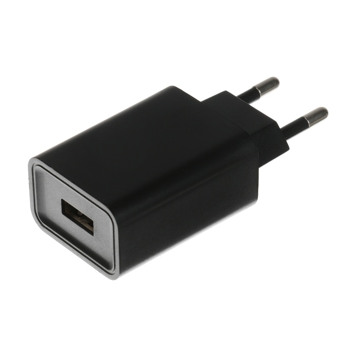 Сетевое зарядное устройство GQ-1, USB, 2.4 А, чёрное - Фото 1